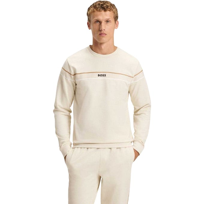 Boss Katoenen sweater heren (Wit)