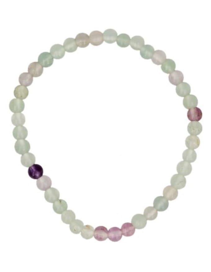 Fluoriet kralen kinderarmbandje 4 mm