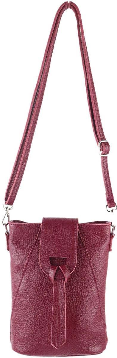 Giuliano lederen schoudertas Saphira - Made in Italy - Bordeaux