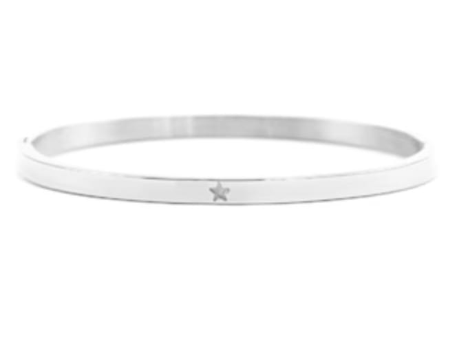 Bangle Steel armband Ster Zilver