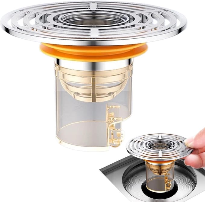 Gootsteenafvoerstop - Douchefilter Haarvanger - Verstopping Voorkomen - Afneembaar Filterontwerp - 33-45mm Gatdiameter - Zilver