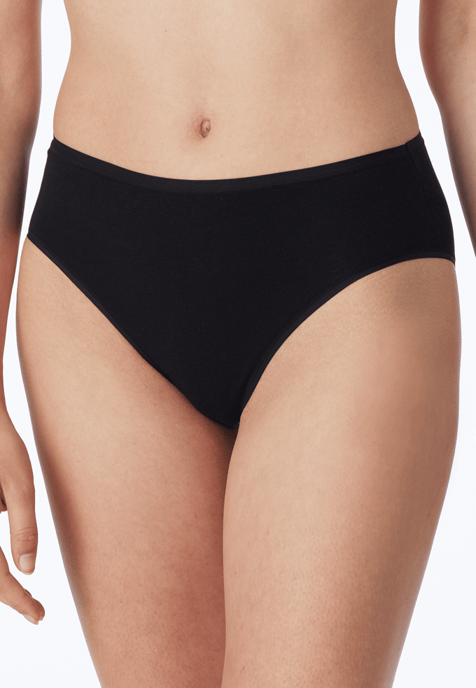 SCHIESSER Cotton Essentials dames slips (3-pack) - zwart