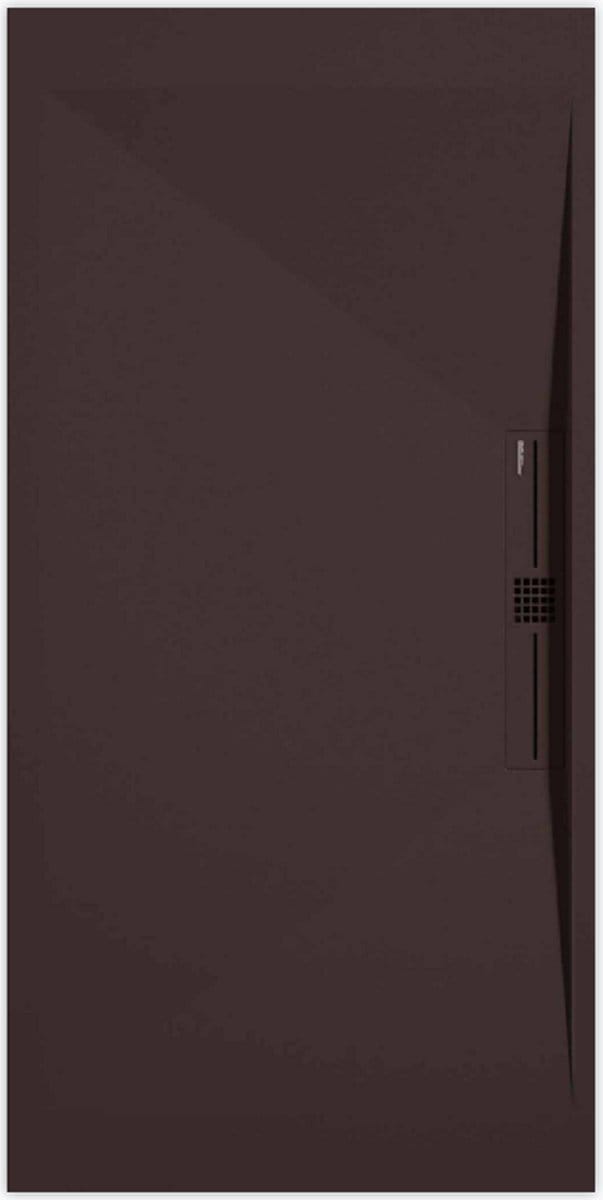 Sanifun douchebak Stone Side Chocolate Smooth 900 x 800 P