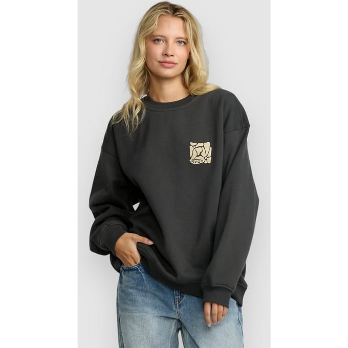 RVCA Baggie Boyfriend Crew Sweater zwart
