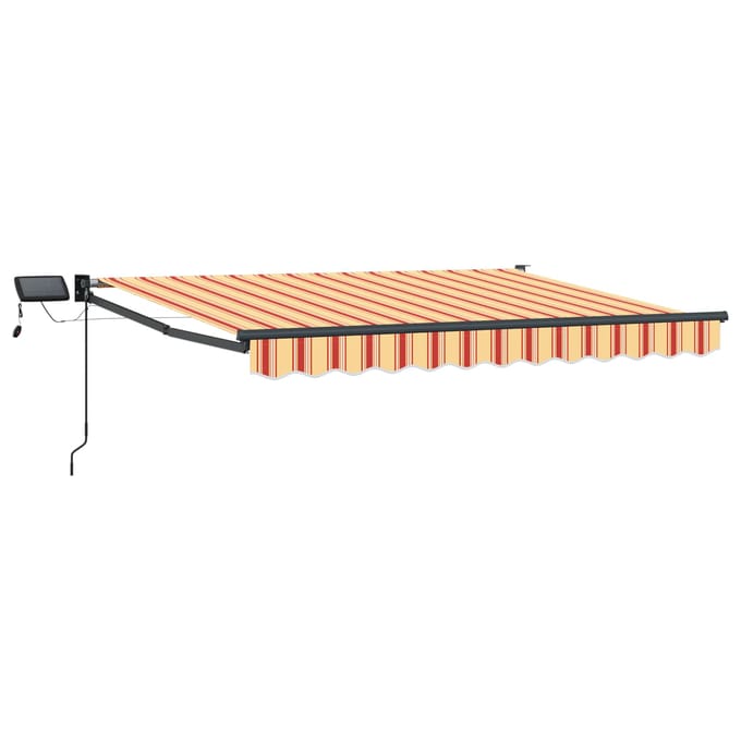 vidaXL - Handbediende - luifel - met - LED's - Multikleur - 3,5 - x - 2,5 - m