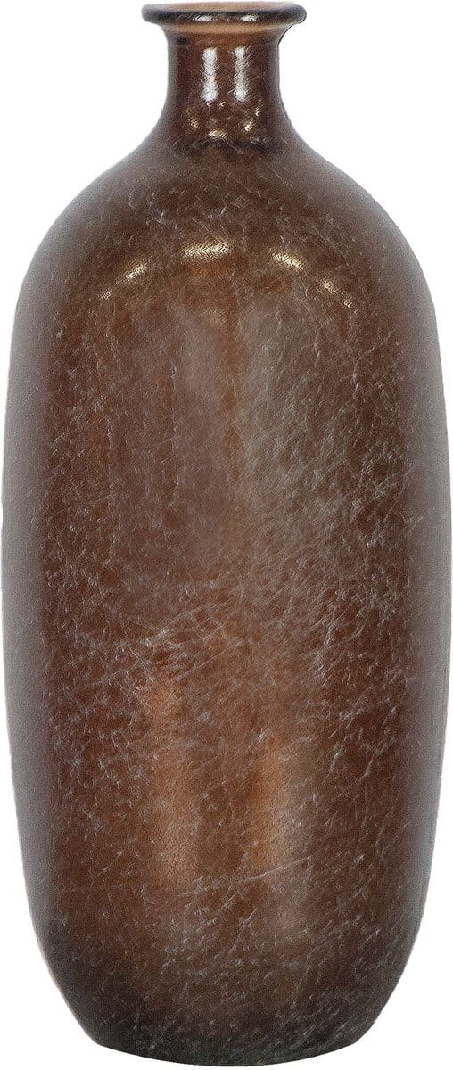 Dijk Natural Collections - Vase recycled glass 16x38cm - Bruin