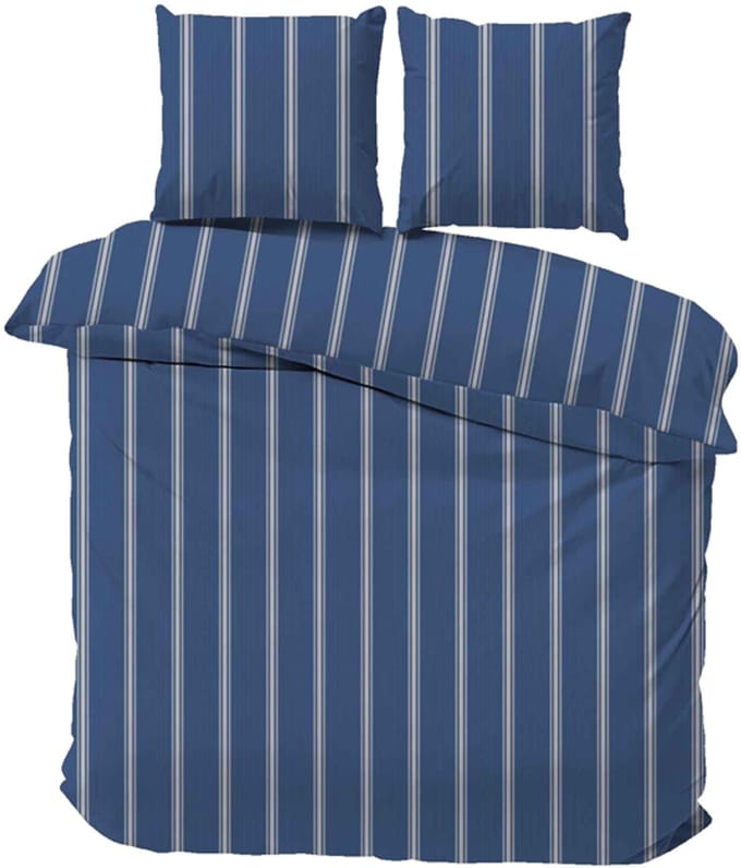 iSleep Dekbedovertrek Dian - Eenpersoons - 140x200/220 cm - Blauw