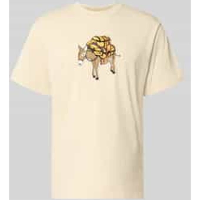 T-shirt met motiefprint model 'DONKEY TAXI'