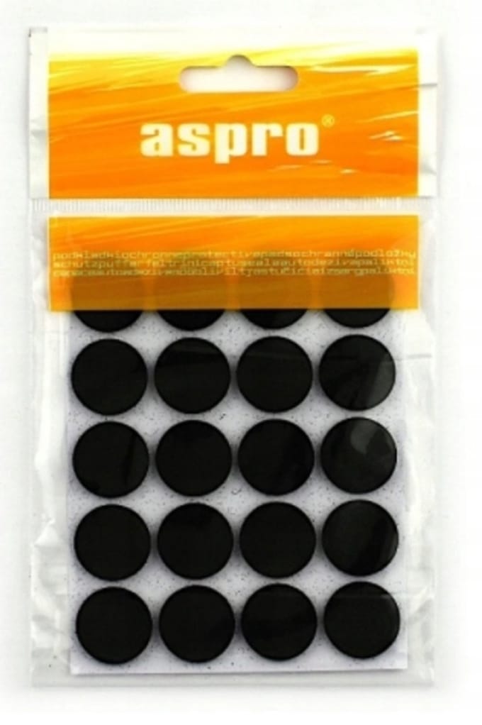 Aspro - Zelfklevende Viltjes - 20mm - Zwart - 20 Stuks
