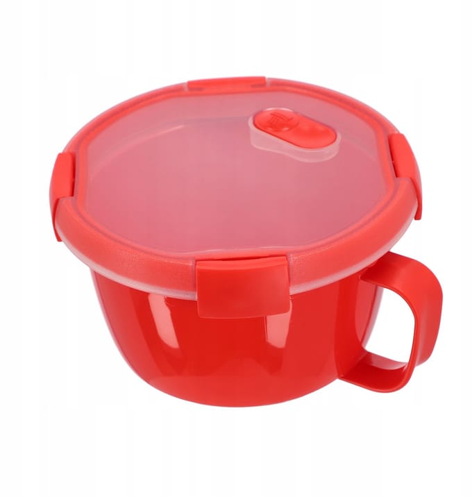 Curver Magnetronbak - Soepkom- Rond - 0,9L - Take Away - Rood