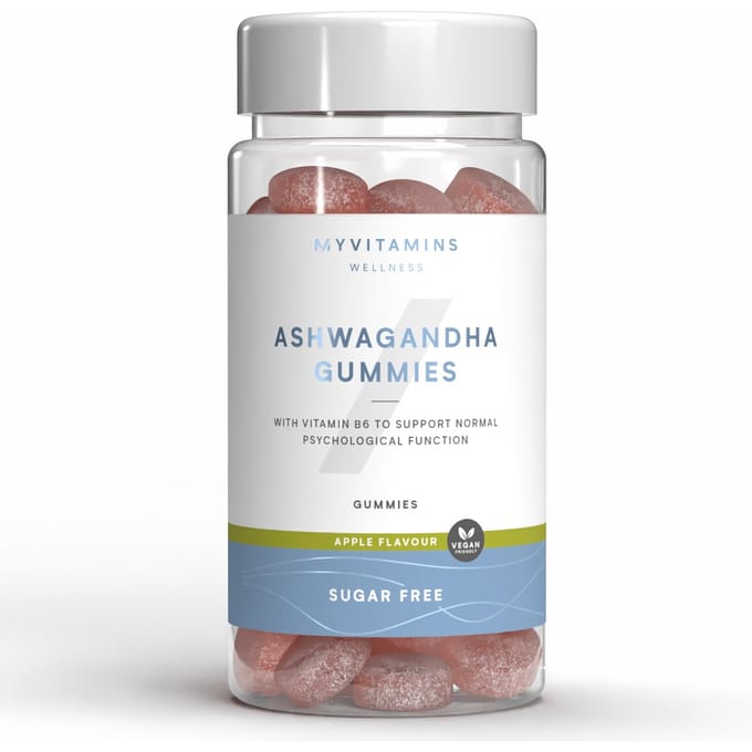 Myvitamins Ashwagandha Gummies, Pot - 60gummies - Red Apple (Sugar Free)