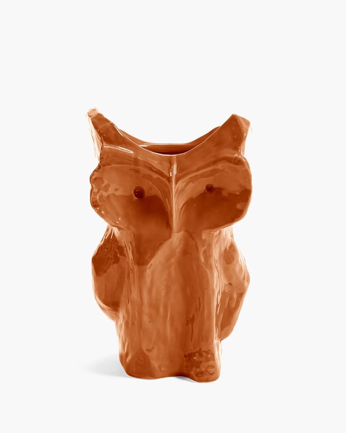 Serax Marni Midnight Creatures uil vaas D19.5cm H30cm oranje