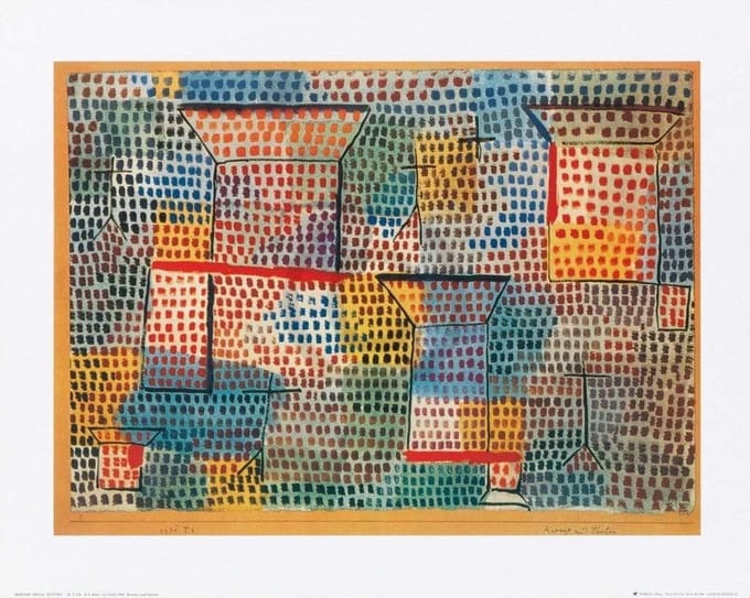 Kunstdruk Paul Klee - Kreuze und Säulen 50x40cm