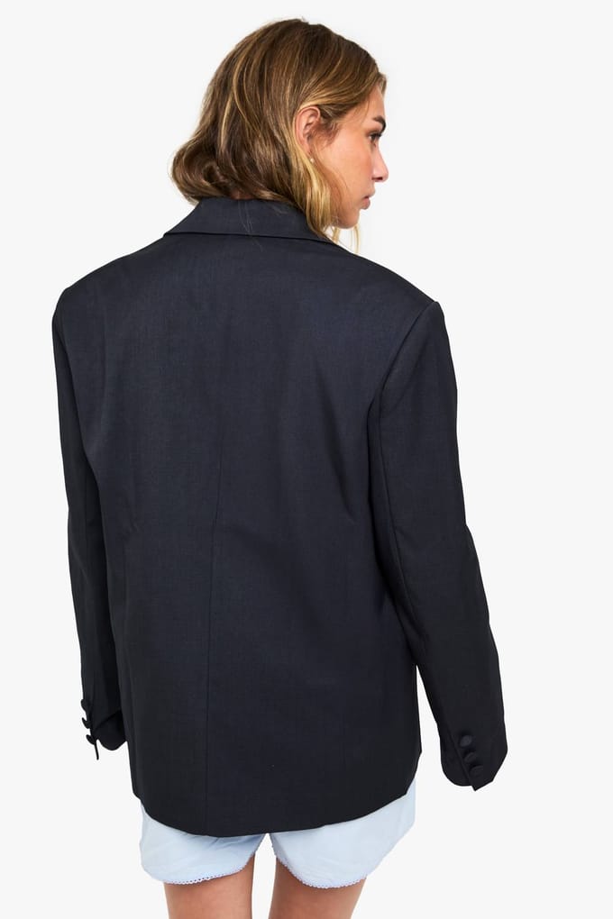 boohoo Dames Tailored Oversized Slouchy Blazer | Marineblauw | Maat: 36