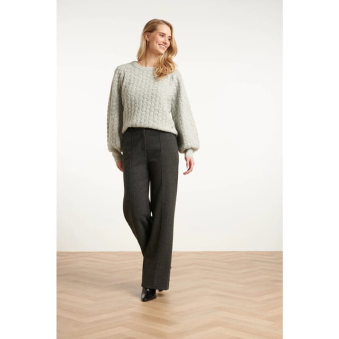 Smashed Lemon Dameslange broek met losvallende fit |
