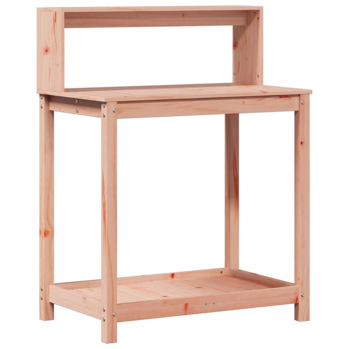 vidaXL - Oppottafel - met - schappen - 82,5x50x109,5 - cm - massief - douglashout