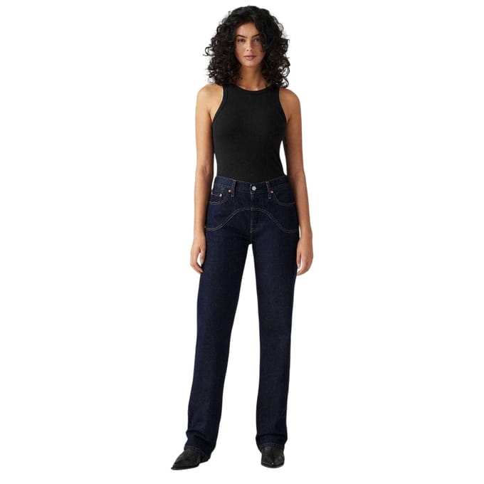 Levis Damesjeans uit de jaren ’90 met 5 zakken (Donkerblauw)