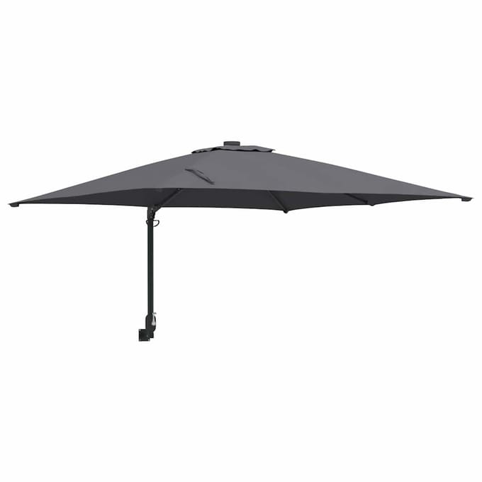 vidaXL - Tuinparasol - 248,5 - x - 247,5 - x - 160 - cm - Polyester - en - Staal - Antraciet