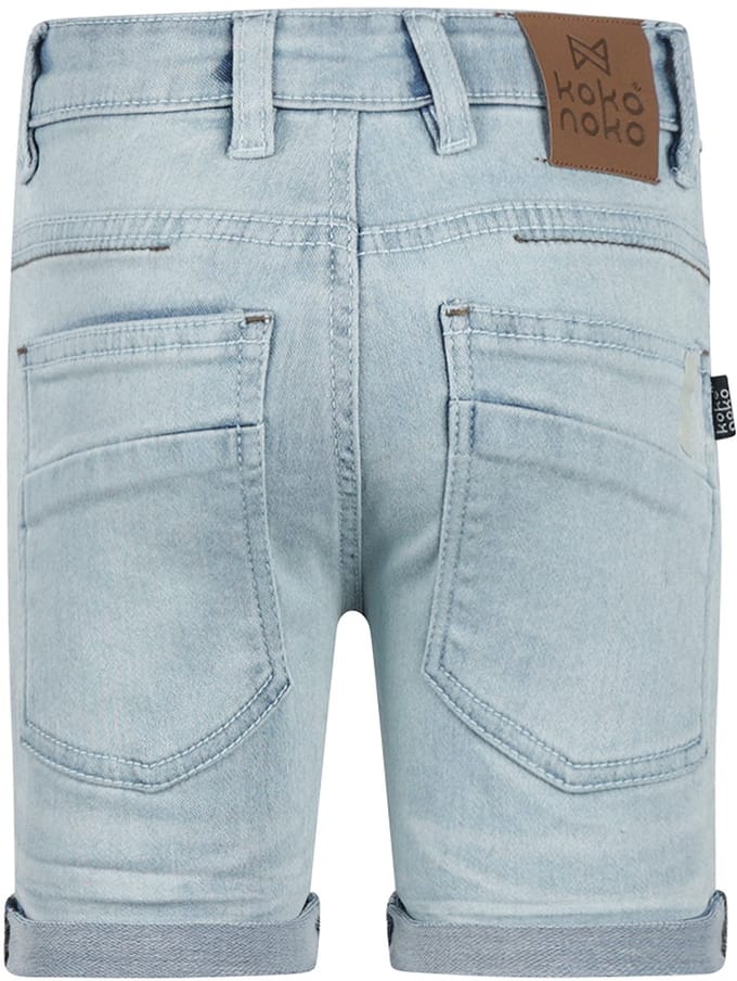 Koko Noko - Basic Collection - Biologische katoen - Short Jeans Lichtblauw - Maat 98