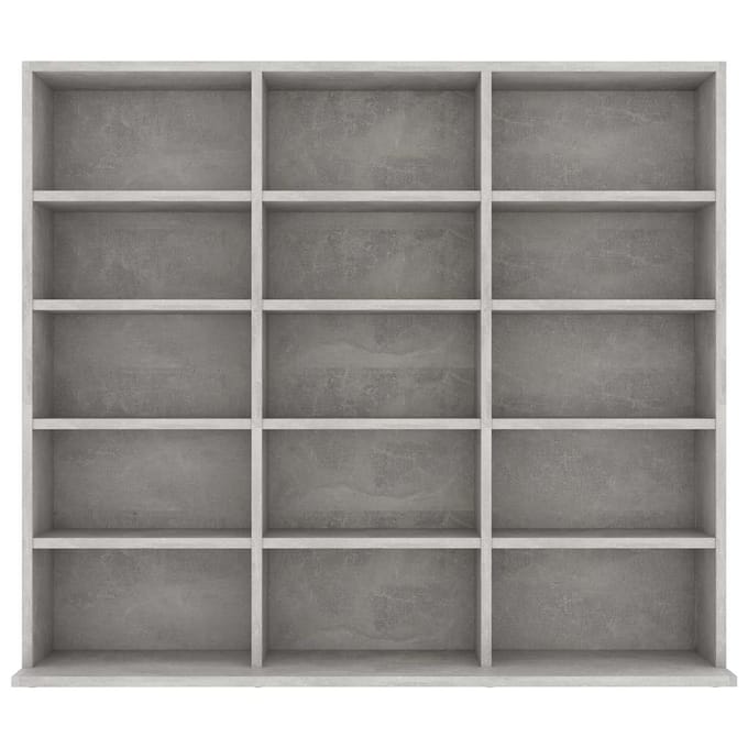 vidaXL - Cd-kast - 100x23x89,5 - cm - bewerkt - hout - betongrijs