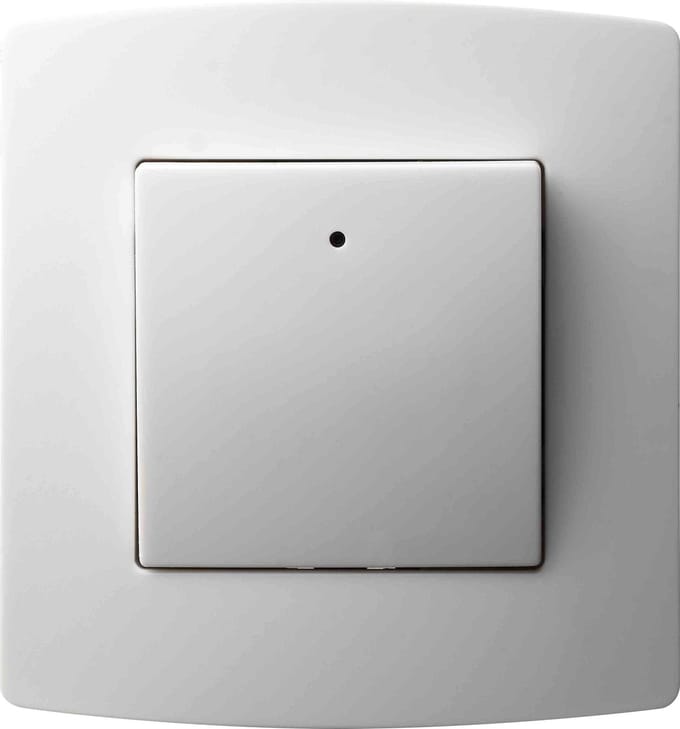 Drukknop + Pilot lamp - Schema 1 - 10A - 230V - RAL9016 - Inbouw