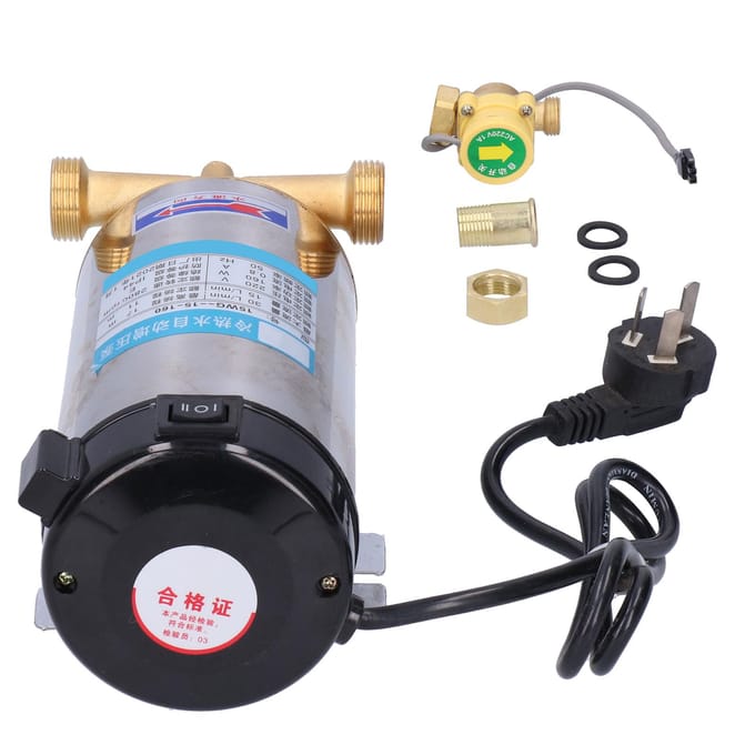 Boosterpomp Geel Afstelling Automatisch Koud en Warm Water Verhoging 160W