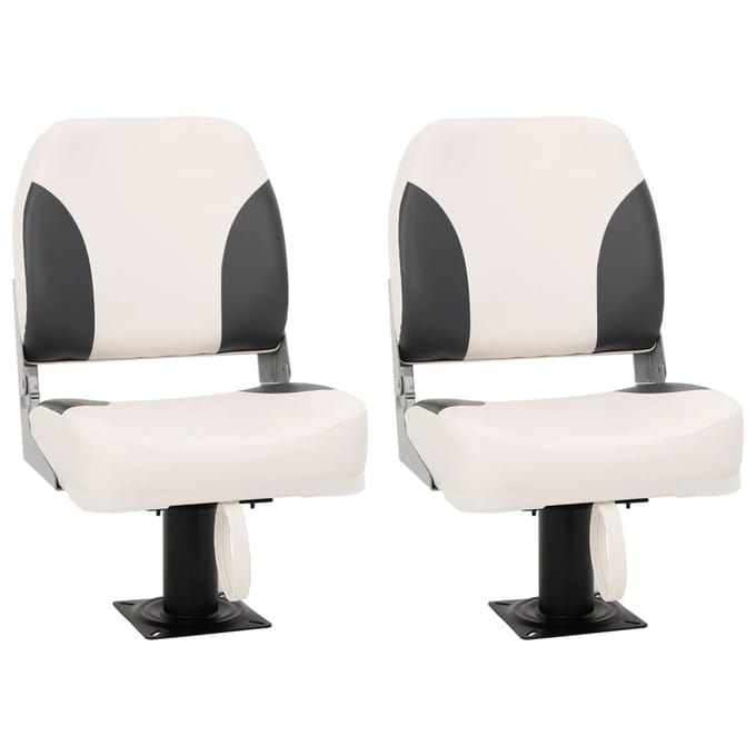 vidaXL - Bootstoel - 2 - set - inklapbaar - met - lage - rugleuning