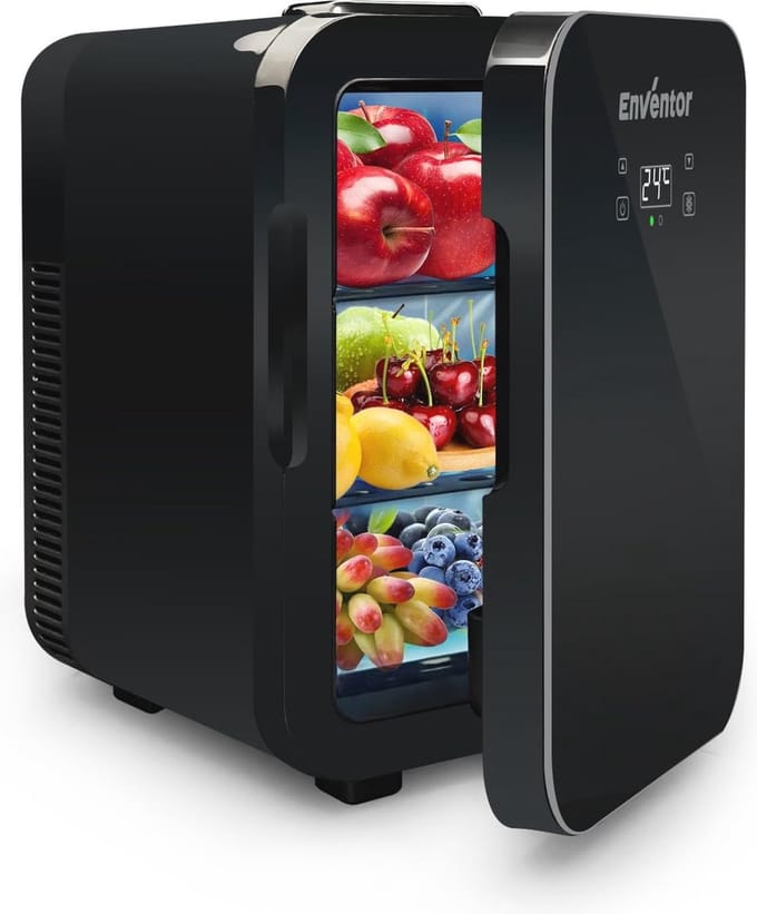 Draagbare Minikoelkast 10L - 12 Blikjes Koeler en Warmer met LCD Temperatuurdisplay voor Auto