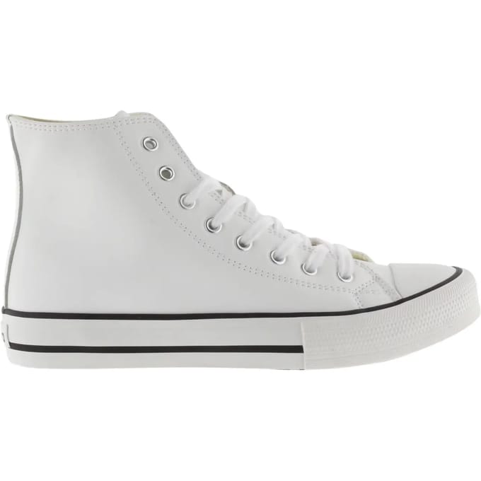 Hoge Sneakers Victoria TRIBU BOTÍN EFECTO PIEL BLANCO
