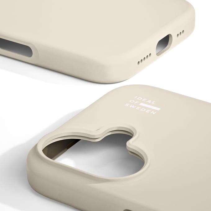 iDeal of Sweden Silicone Case geschikt voor MagSafe geschikt voor iPhone 16 - Cloud Dancer