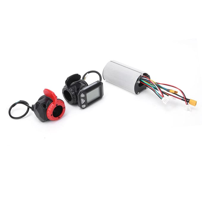 5,5 inch koolstofvezel elektrische fiets controller accessoires set voor elektrische fiets scooter(Controller Gaspedaal Rem ) white