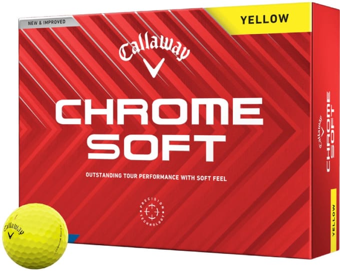 Callaway Chrome Soft Golfballen 2024 - Geel - 12 Stuks