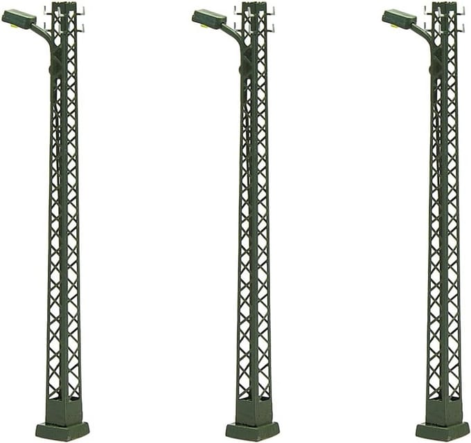 3-Pack Rastermast Verlichting voor Modelspoor N Schaal (1:160)
