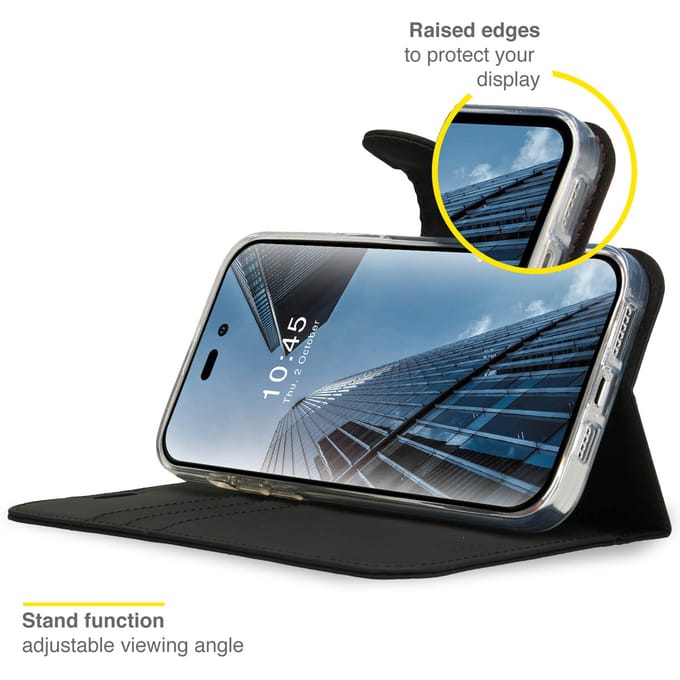 Accezz Hoesje - Geschikt voor Apple iPhone 14 Pro Max - Wallet Softcase Bookcase - Zwart