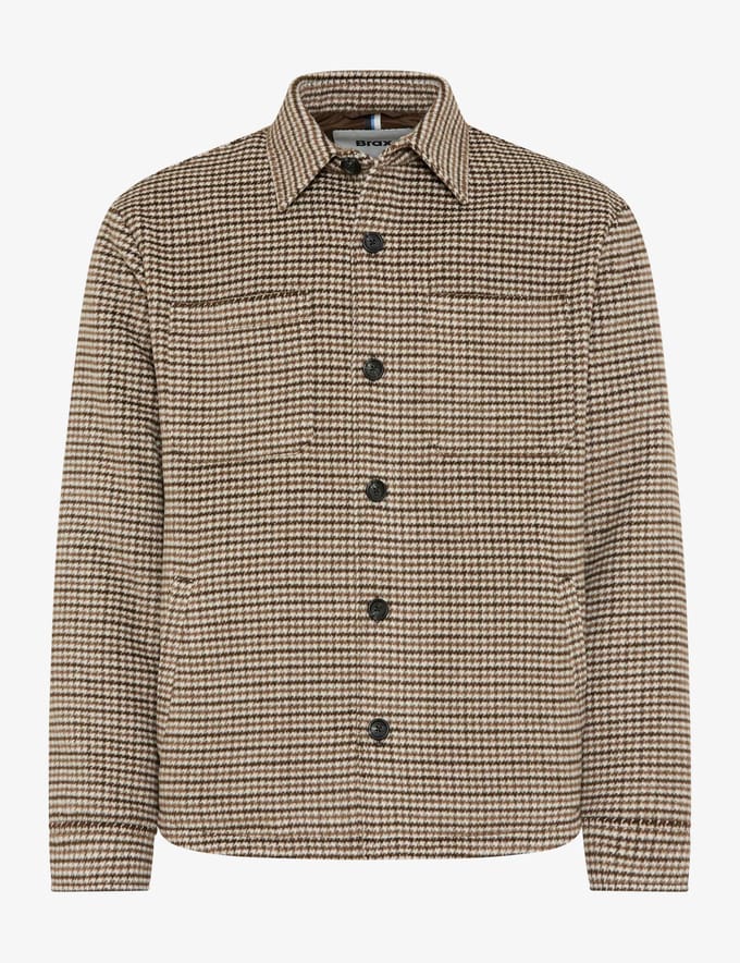 Brax Heren Shirt  Style DEXTER chocolate, donkerbruin, maat M