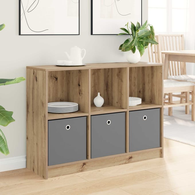 vidaXL - Dressoir - Artisan - Eiken - 102 - x - 32 - x - 73,5 - cm