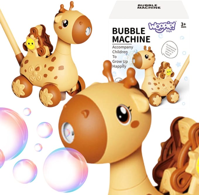 WOOPIE - Bubbelmachine - Giraffe - Kinderen - Muziek & Licht - Met Bestuurstok