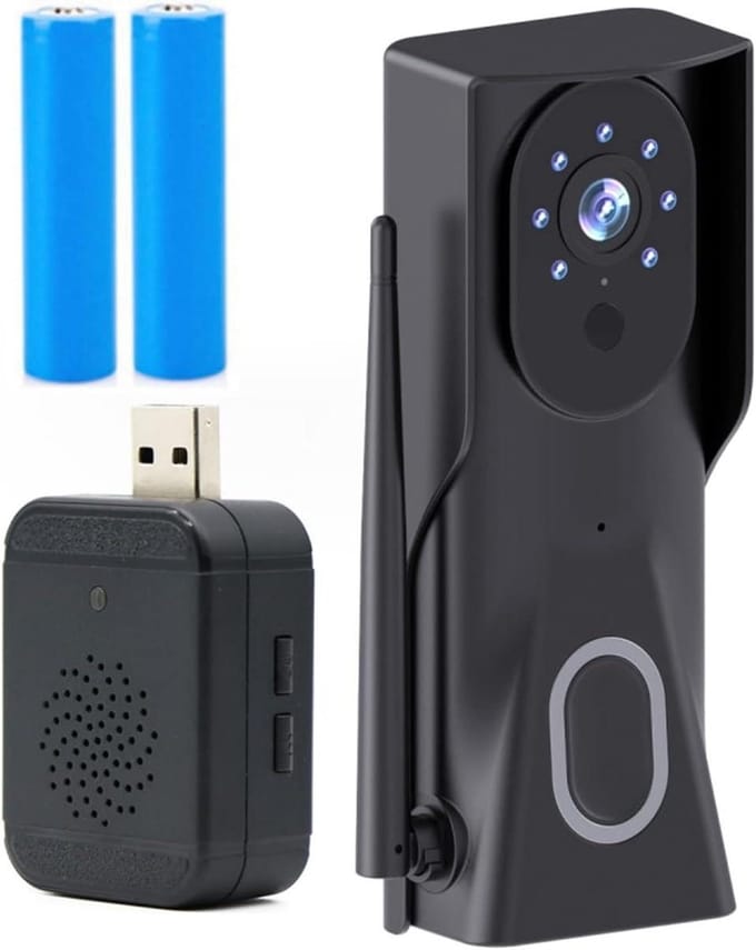 Videodeurbel - Slimme deurbel - Thuisbeveiliging - Tweerichtingsspraak - IP65 waterdicht - One Color