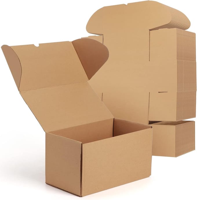 Omgoods - Set van 20 Bruine Kartonnen Dozen 11x6x6 Inch