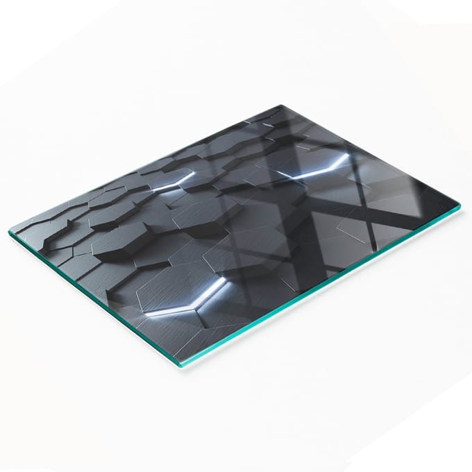 Multifunctionele decoratieve snijplank voor de keuken, gehard abstract ontwerp, 80x52 cm
