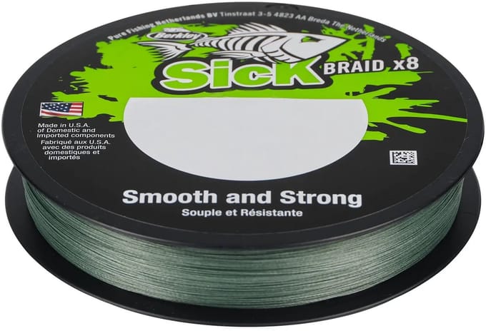 Berkley Sick Braid - Moss Green - 0.08 - 300m - Gevlochten Lijn - Groen