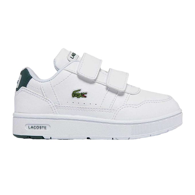 Lacoste Kinderen T-Clip Croc Trainers (Wit, Groen)