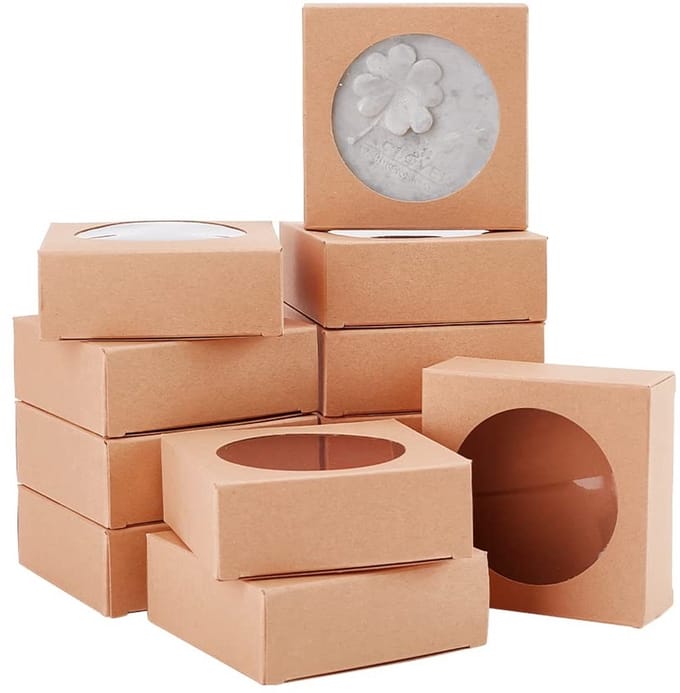 Cosensi - Dailygoods - 24-Pak Kraftpapierdozen met Venster voor