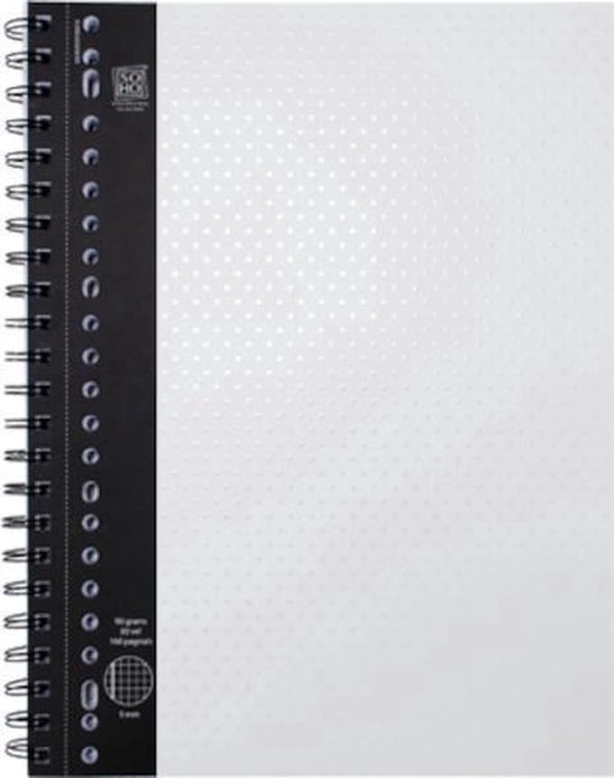 Soho Schrift College Ruiten 10 Mm 23-rings A4 Wit