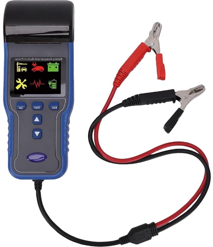 Accutester - Batterij Analysator - Voertuigonderhoud - Met Printer - 12V 24V - Zwart