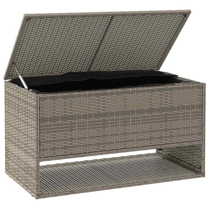 vidaXL - Opbergbox - voor - buiten - 100x55x55,5 - cm - poly - rattan - grijs