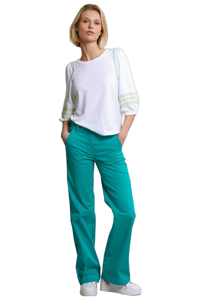 River Woods Emerald Green Straight Stretch Pants Taglia: 38 | Pantaloni Outlet | Donna | Verde