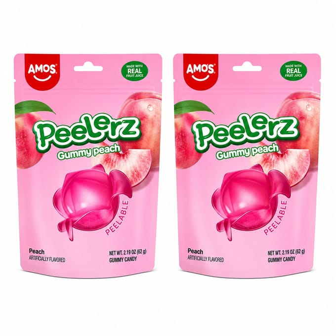 Amos Peelerz Gummy Peach 2 Stuks
