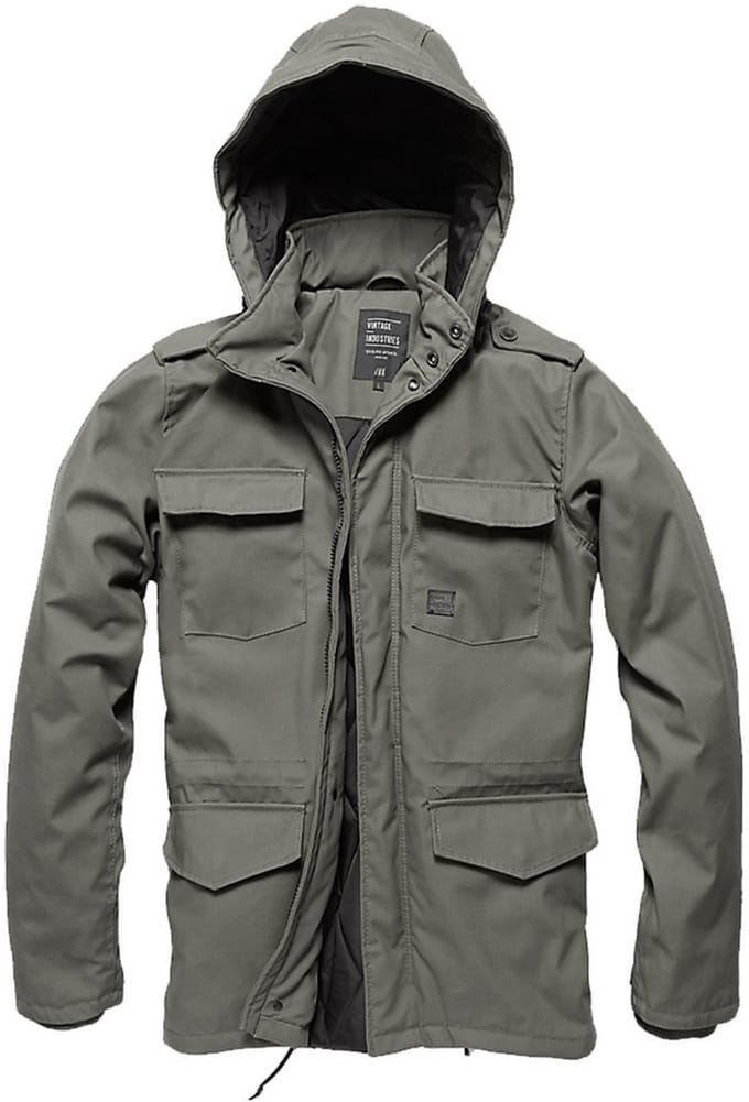 Vintage Industries Winterjas Darren Parka Grijs
