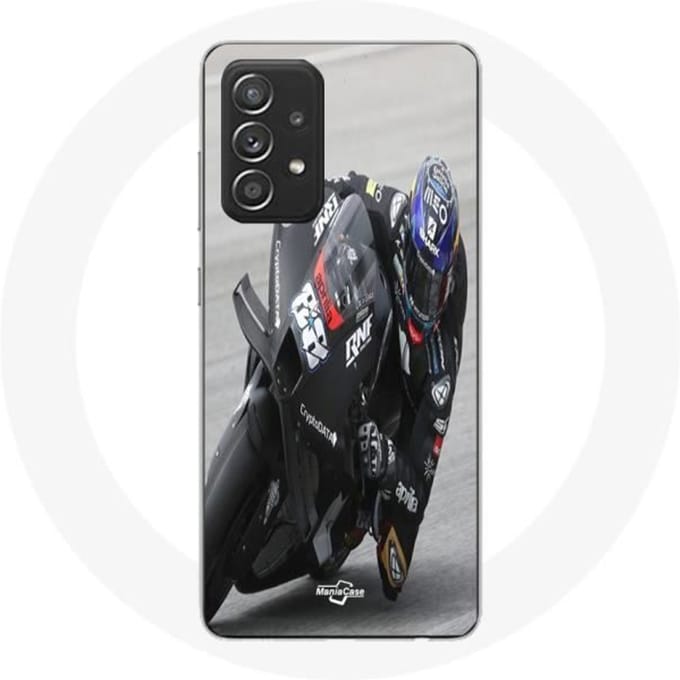 Coque - Maniacase - Samsung Galaxy A52 - Noir - Souple - Moto GP noir